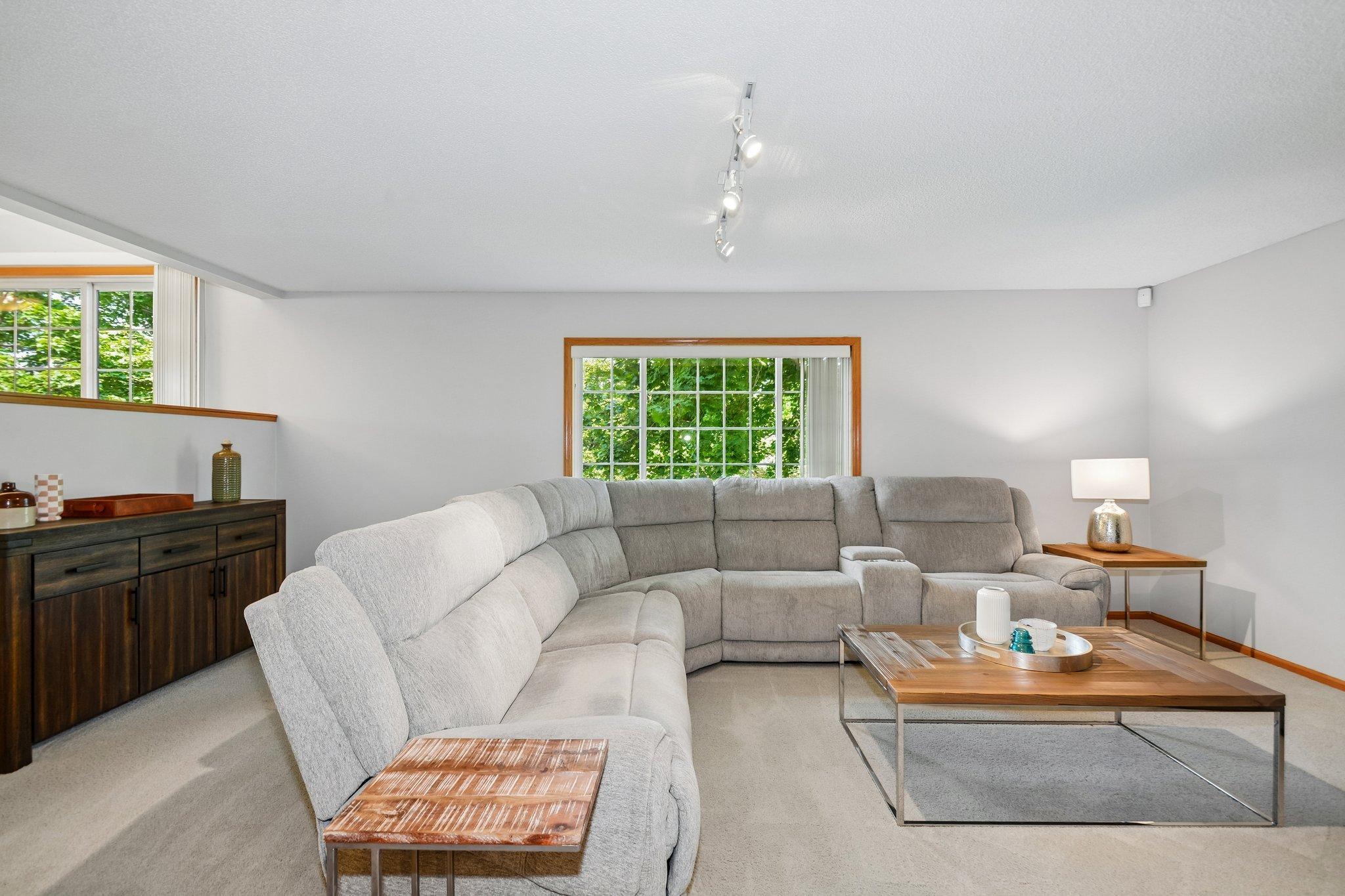 The main level family room/living room offers plenty of room for entertaining.