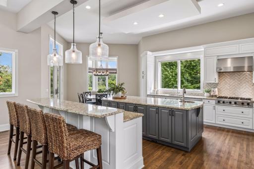 Kitchen and informal dining area, main floor.