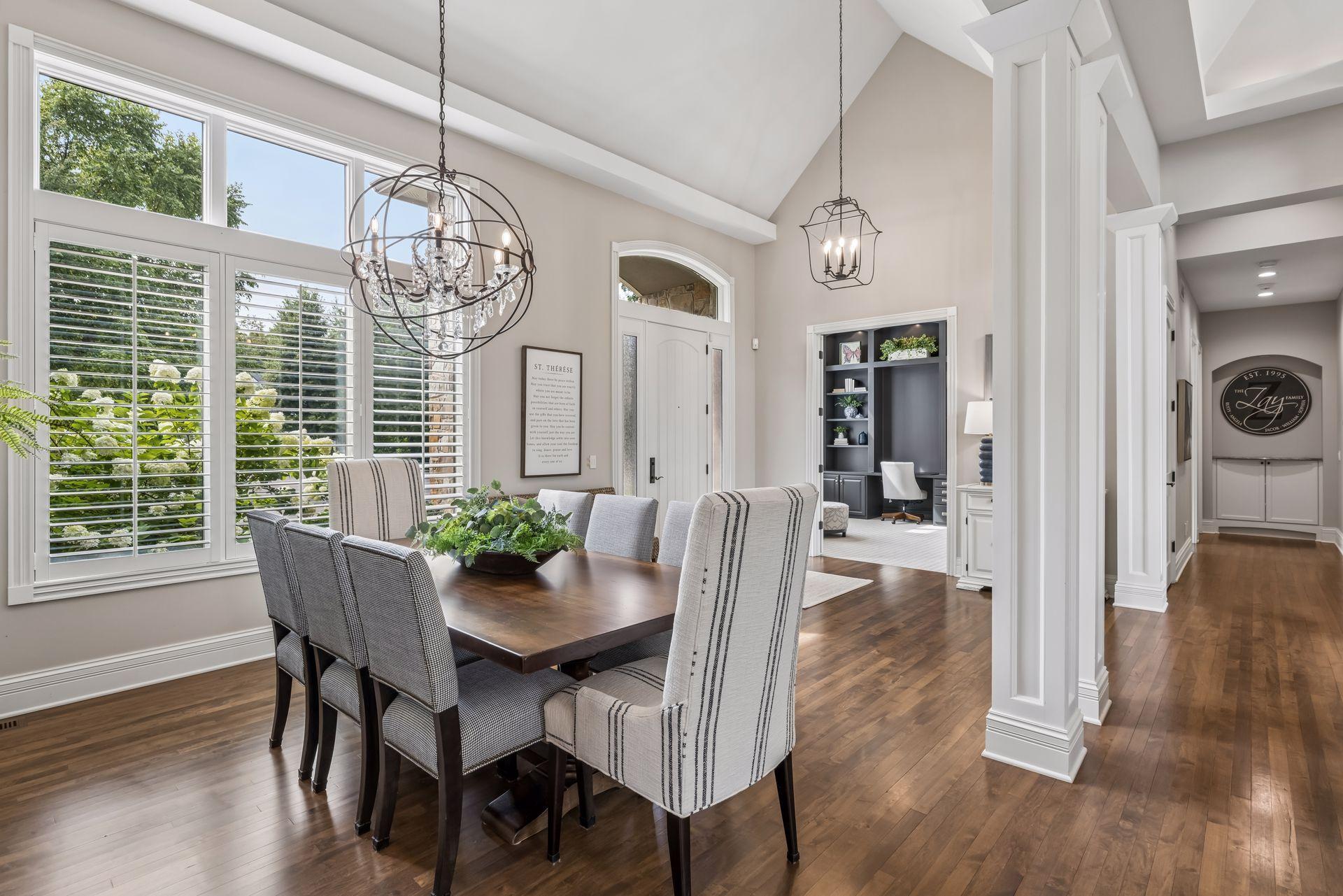 Formal dining area.