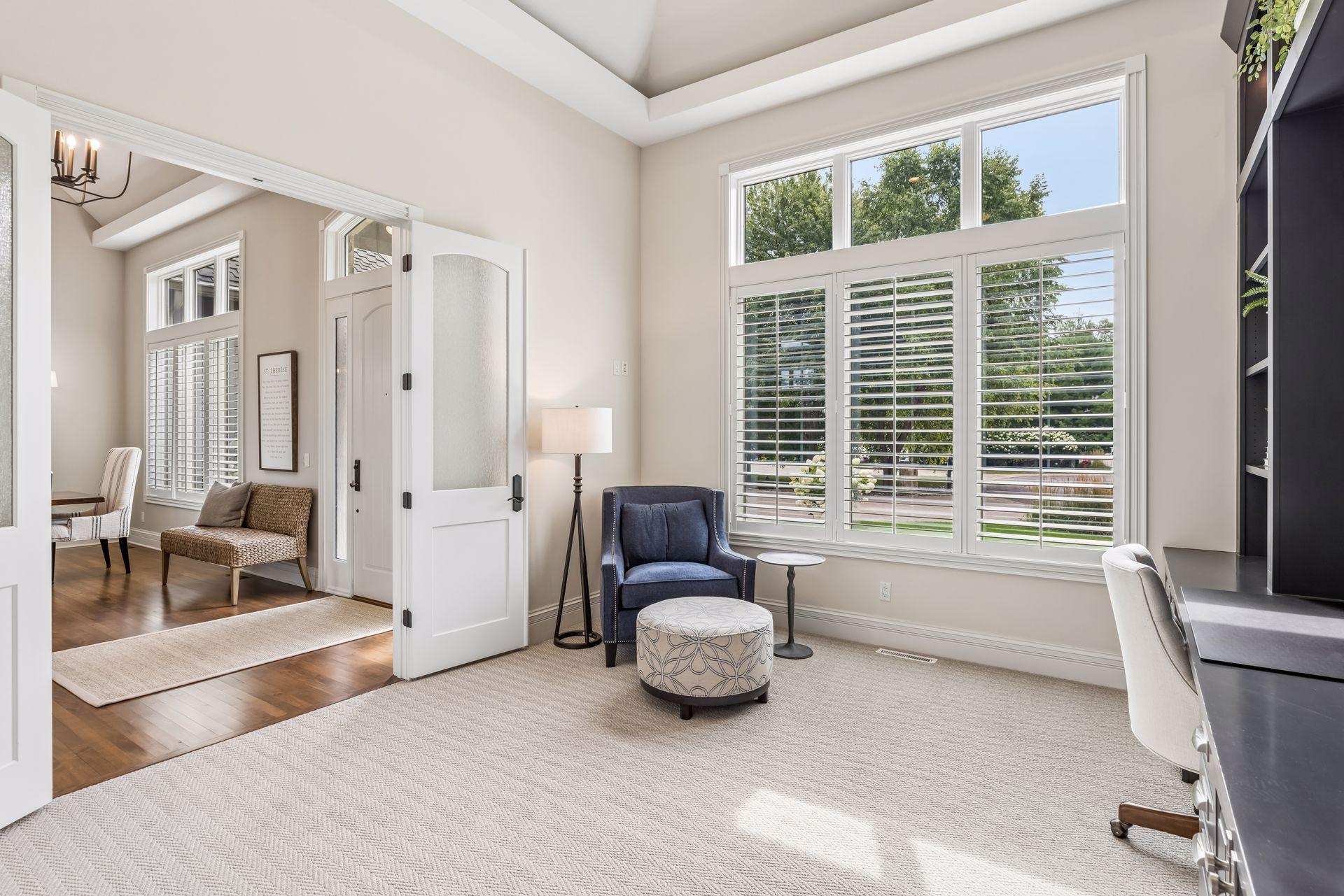 View from office into foyer.