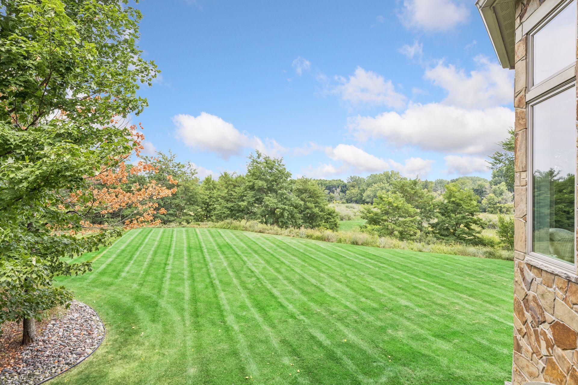 Large backyard - view from deck.