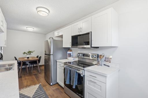 Brand new kitchen with stainless steel appliances