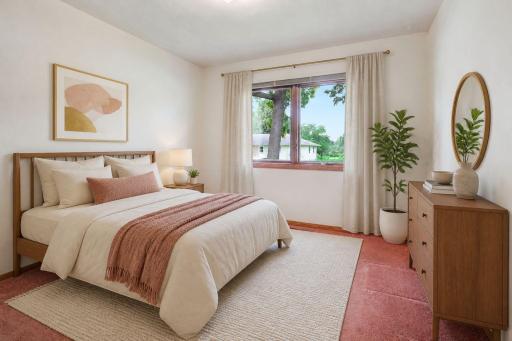 Virtuall staged bedroom