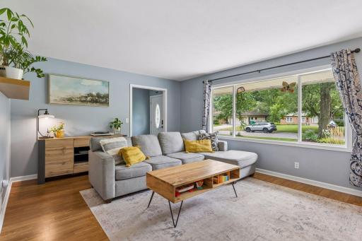 Picture window allows natural light to stream in