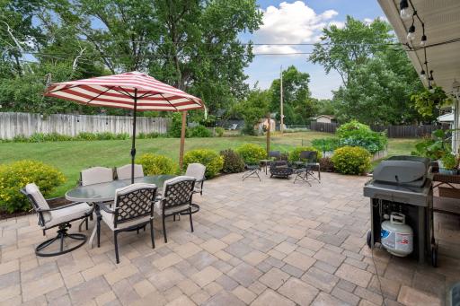 Head outside and enjoy that paver brick patio!