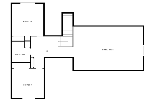 Conceptual upper-level layout with two spacious bedrooms, a full bath and large bonus/family roomâideal for guests, recreation, work or hobbies. Floor plan is provided as a general guideline only; dimensions, wall locations and final construction may