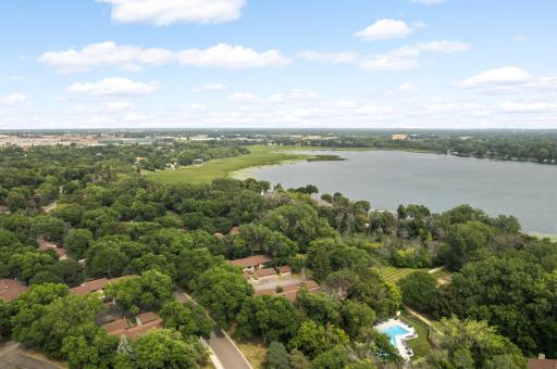 The pool is a short walk from this town home and a great place to relax on a sunny afternoon.