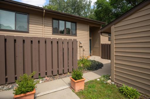 This community is so special that you can customize your own little courtyard right outside your front door.
