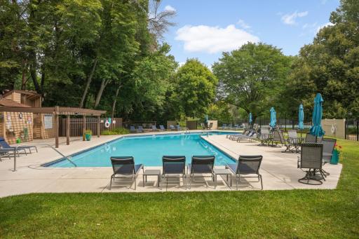 The community pool was recently redone and lives like a high-end resort.