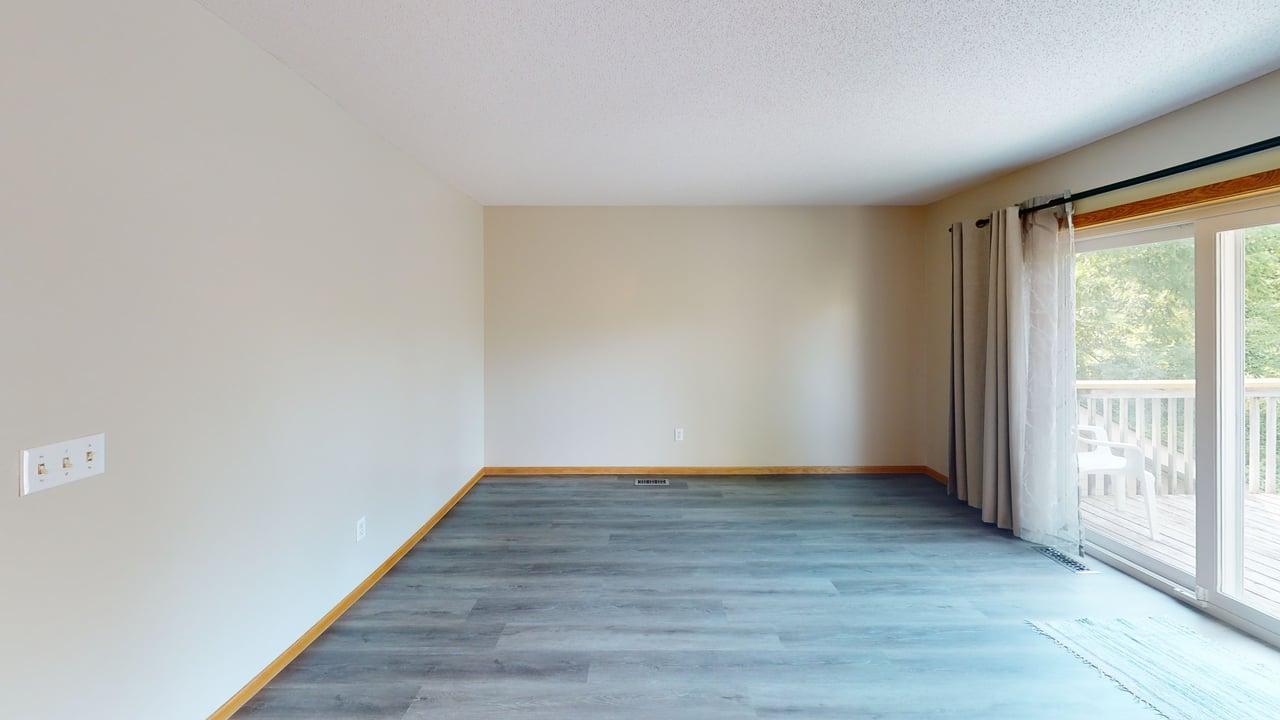 Natural light fills the living room