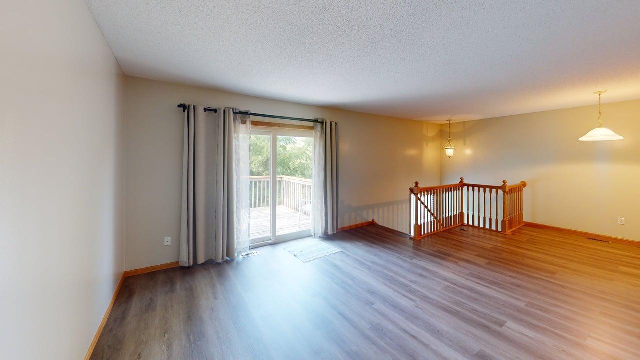 Living room with access to deck