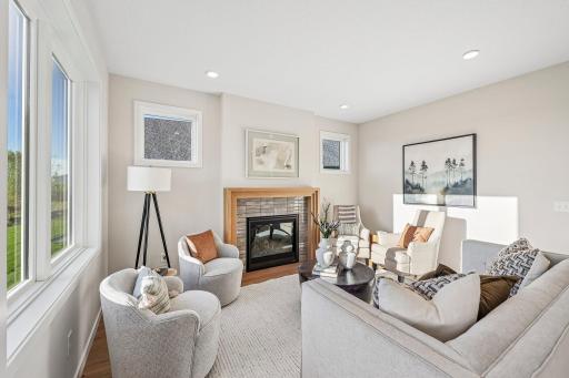 Large windows bring in a lot of natural light.