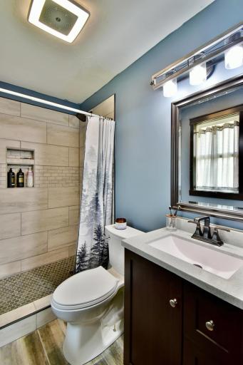 Primary 3/4 bathroom has been completely remodeled with a very modern look!