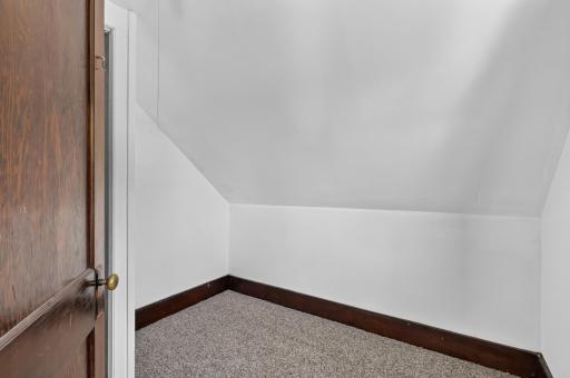 This room is at the top of the stairs and does have a closet for a small 4th bedroom, office, toy room or nursery.