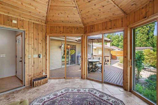 Beautiful sunroom with mini-split providing heat and cool air