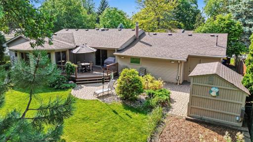 Large shed with electricity, and don't miss the huge garage with workshop!