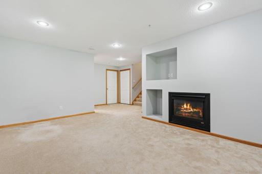 Lower Level: Family Room w/ Gas Fireplace