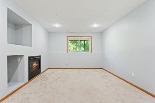 Lower Level: Family Room w/ Gas Fireplace