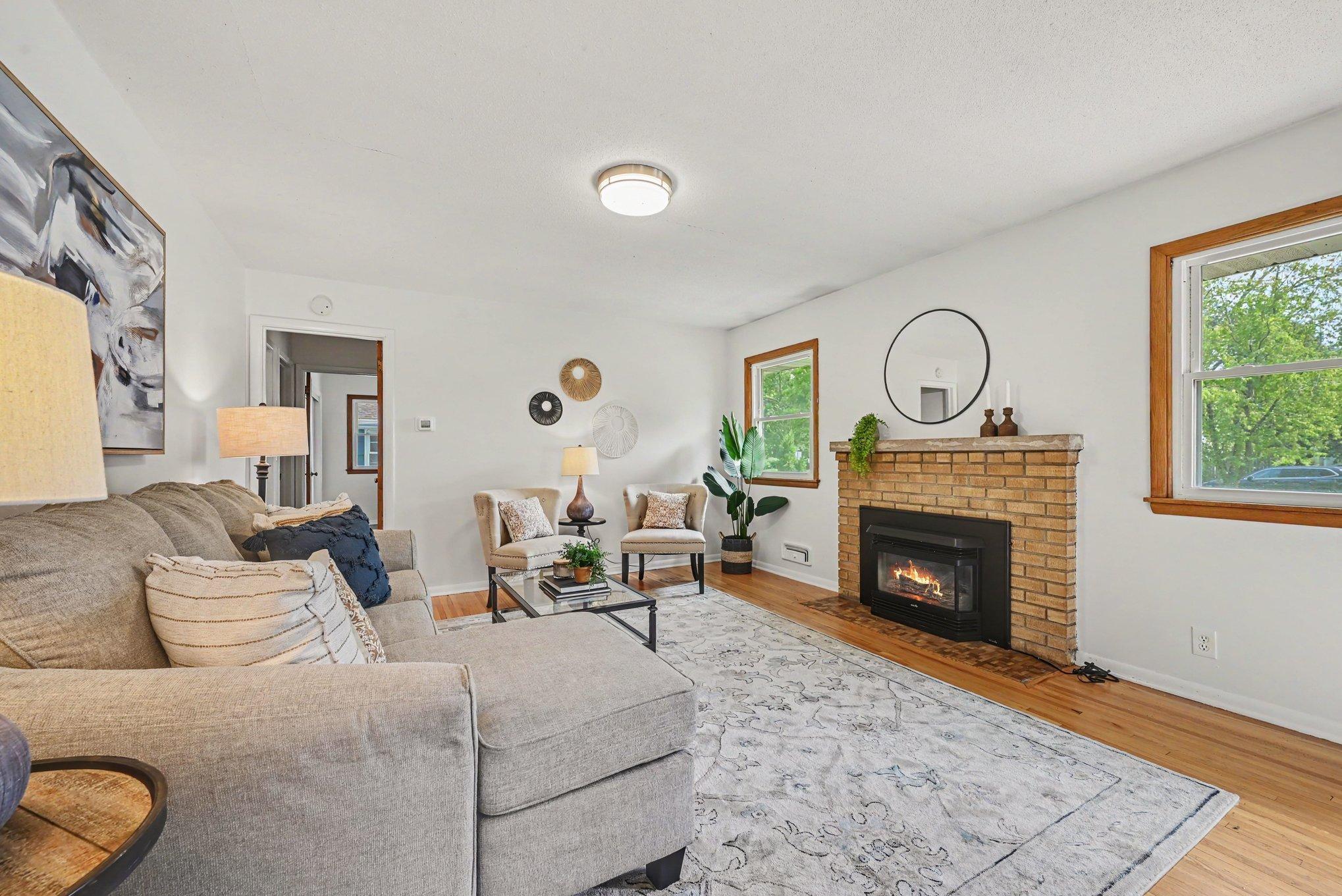 Freshly painted interior. Cozy up to the gas fireplace!