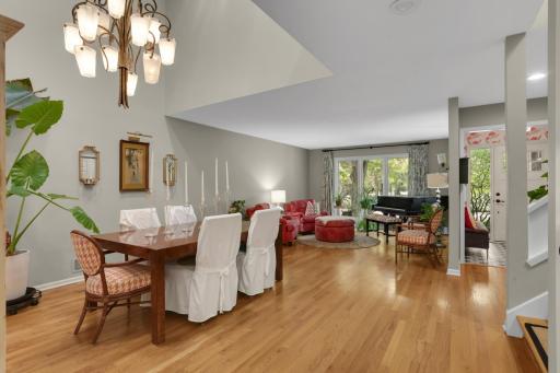 The formal dining room is perfect for holiday entertaining