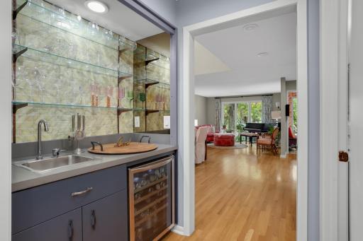 Cool wet bar and beverage refrigerator