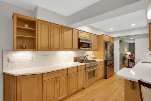 All new kitchen appliances including a Thermodor 5-burner gas range and a samsung refrigerator