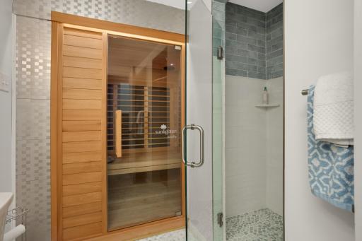 Beautifully tiled walk-in shower