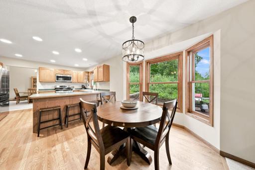 Open to kitchen and family room