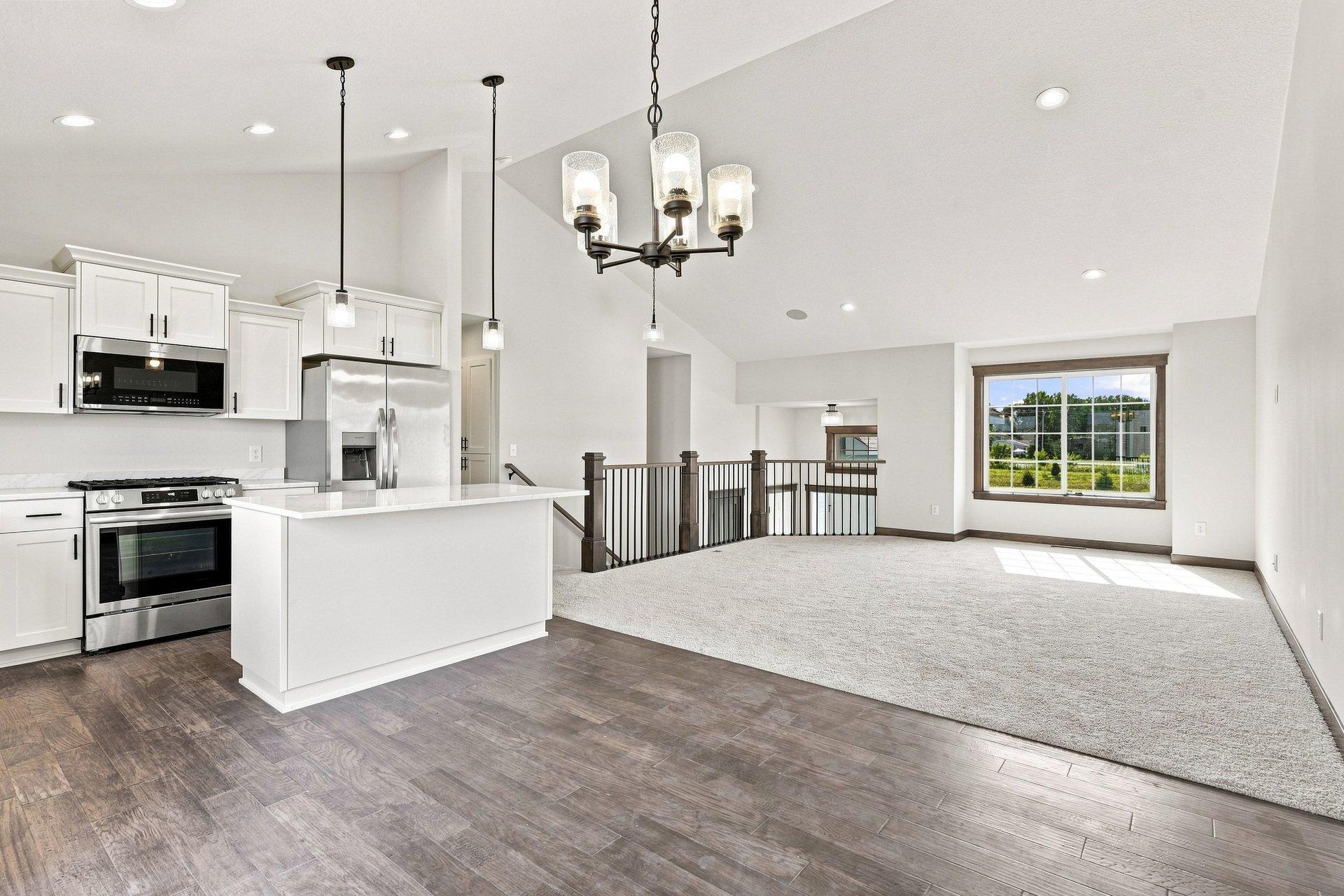 Dining view to kitchen & living