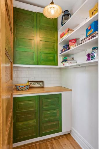 Large walk-in pantry just off the dining and kitchen.