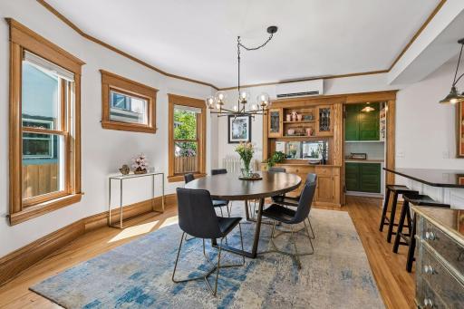 A dedicated and expansive dining room flow effortlessly from living space into the kitchen. Perfect for everyday living and entertaining.