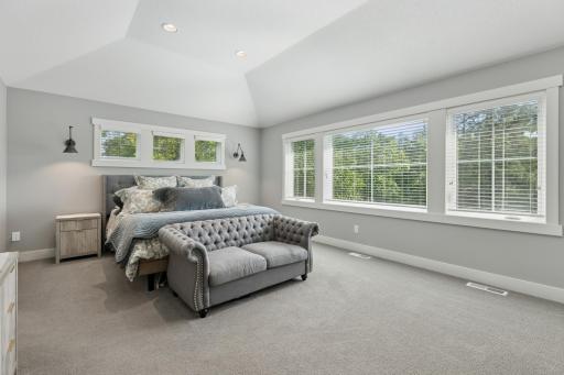 Excape to the owners suite! A generous get away with tray ceiling and lovely natural light.