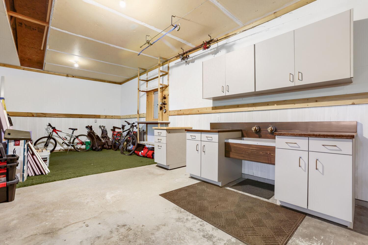 Fully functional sink in garage