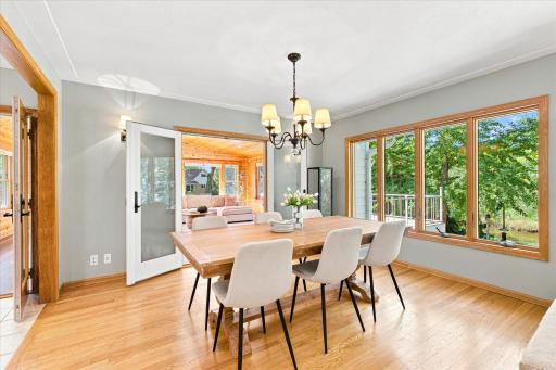 The dining room also opens to the family room