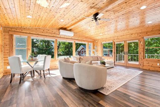 This room features vaulted ceilings, a separate Heat & A/C Ductless Mini-split and LVP flooring