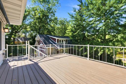 New deck added in 2021 from the main floor family room