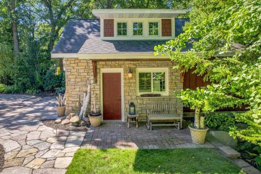 James Hardie siding, natural stone and upper level loft