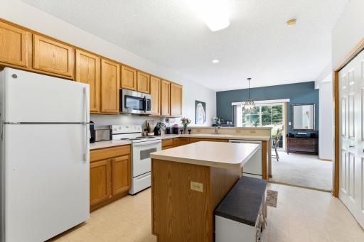 Plenty of counter space and storage in this kitchen.