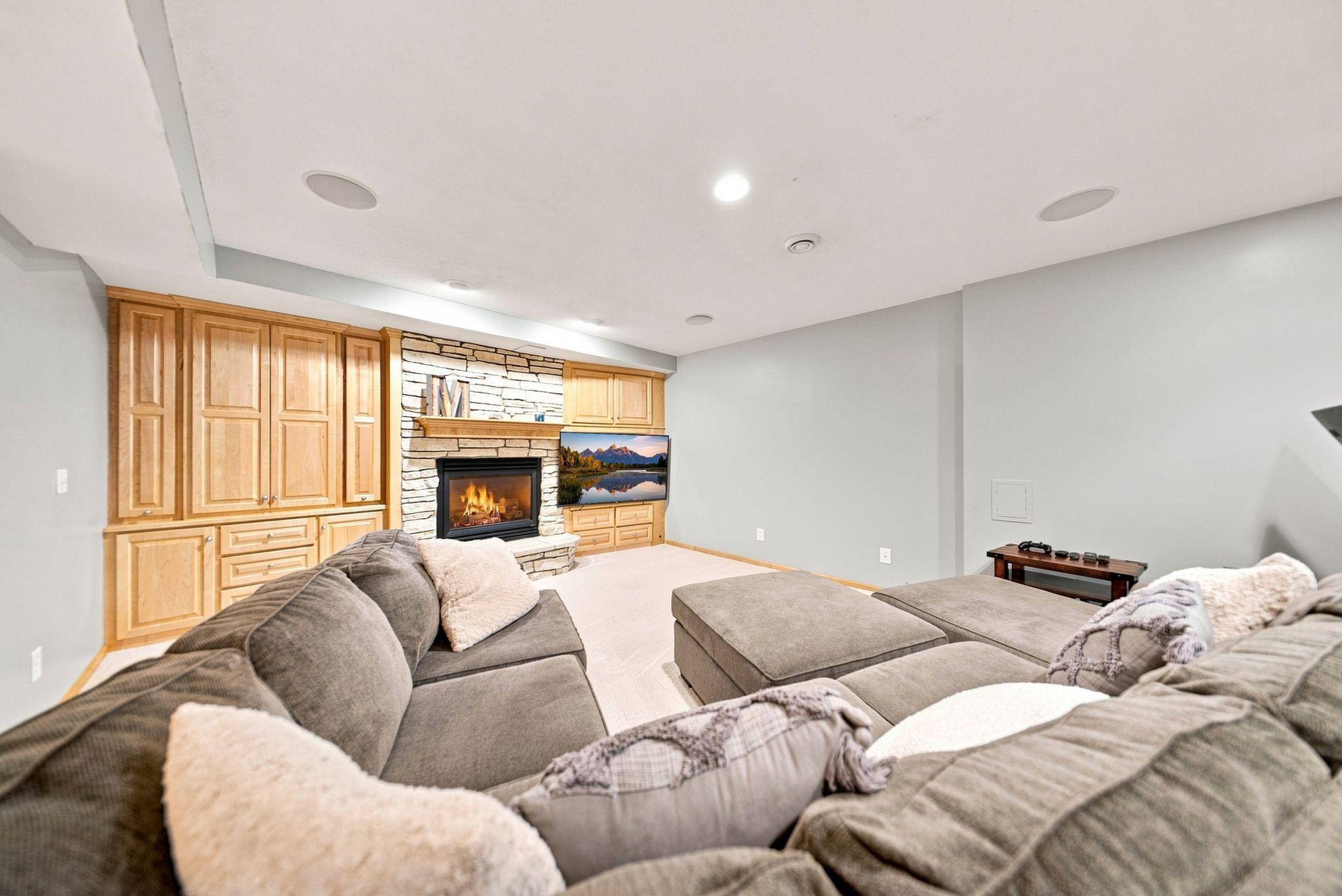 Cozy Lower Level with Gas fireplace