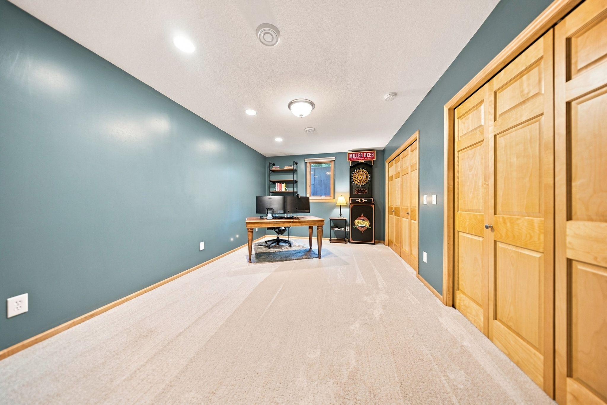 Lower level bedroom or flex area