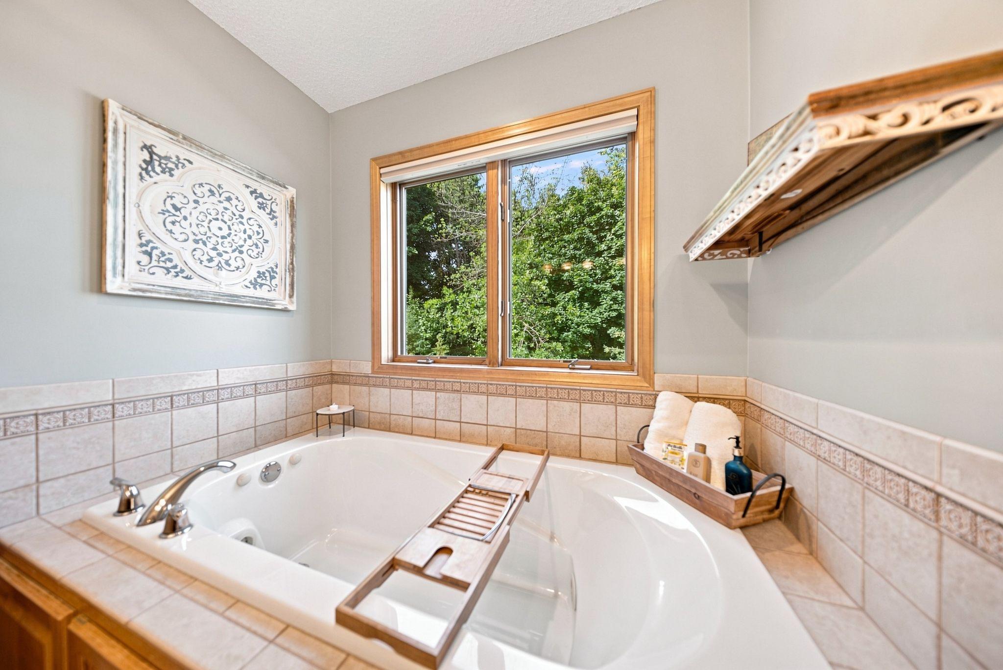 Tub with natural light coming in