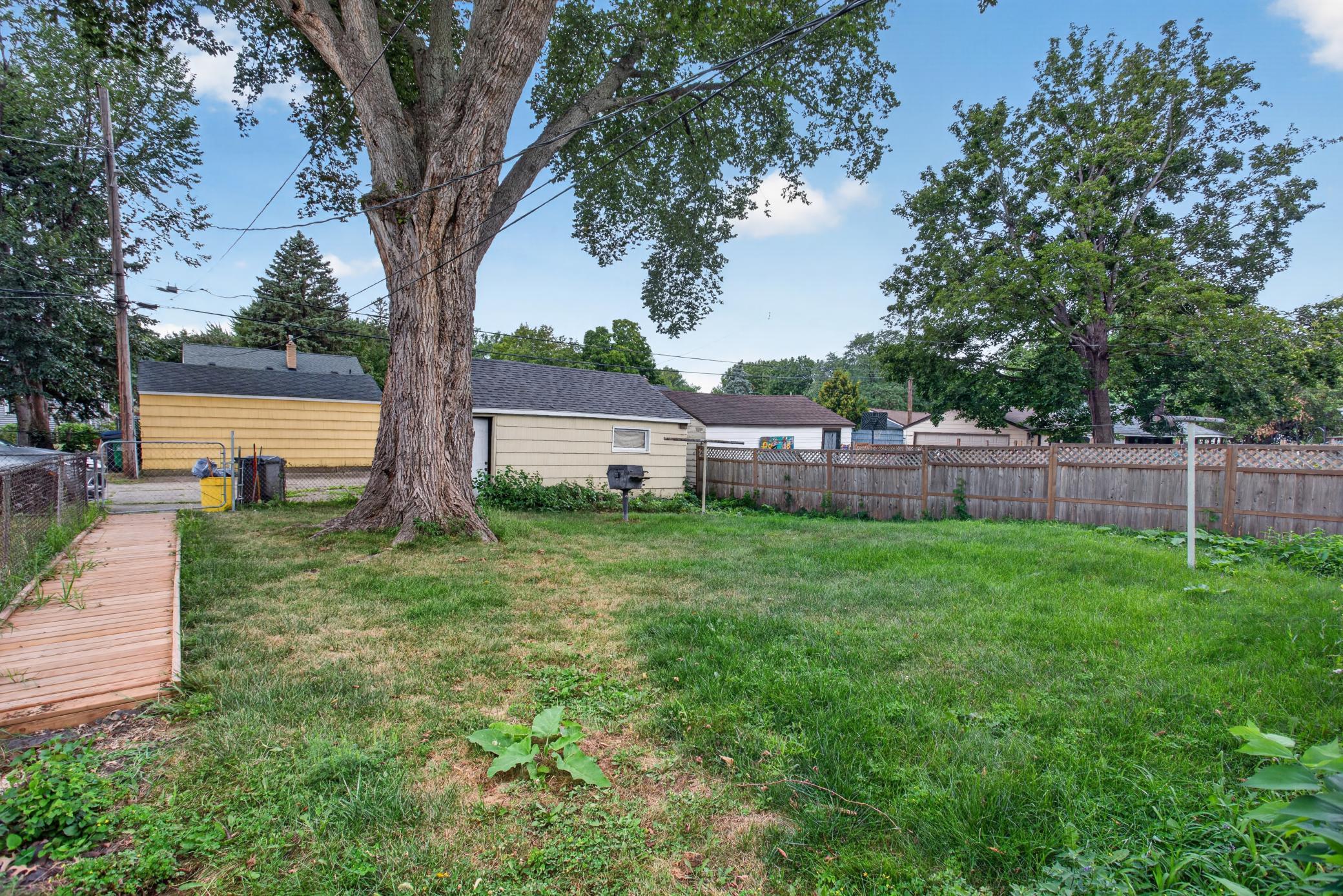 Larger backyard