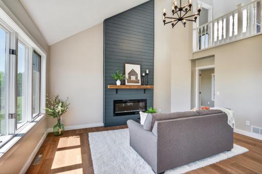 Electric fireplace makes a wonderful statement