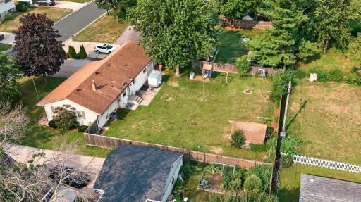 Large fenced in backyard