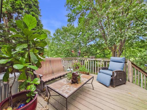 Nice sized deck overlooking the backyard