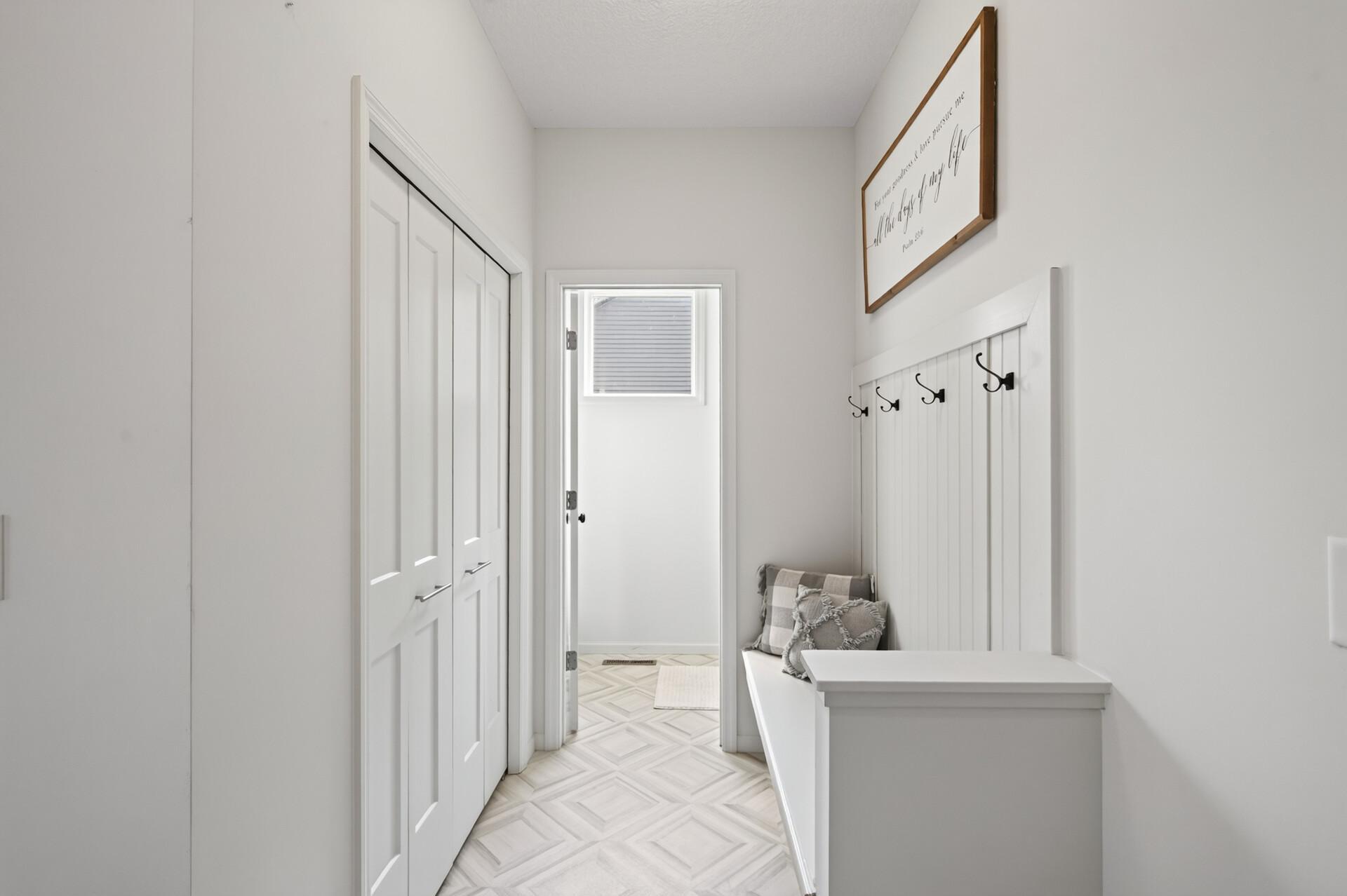 Main level mudroom off garage