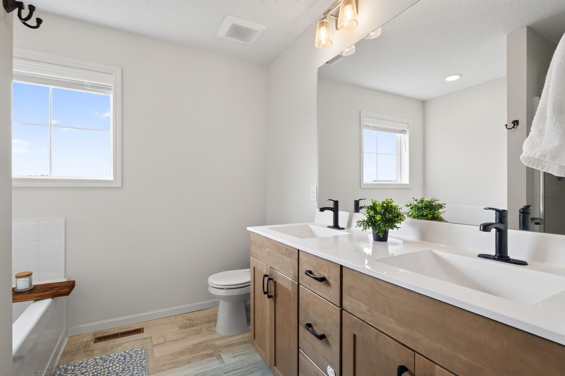 Primary bath with double sinks