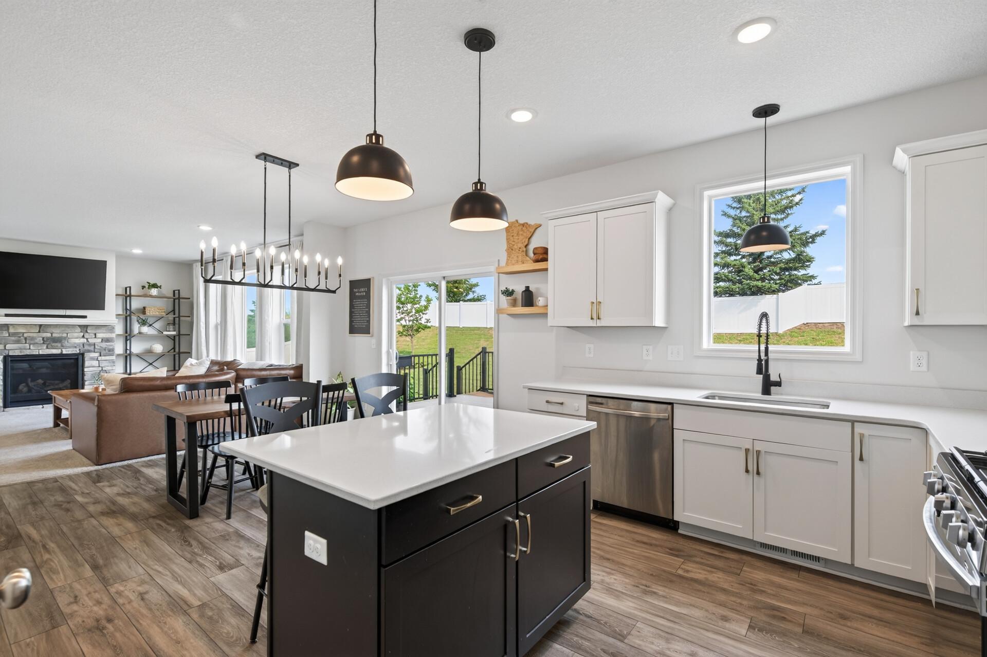 open concept from Kitchen to Dining/living room