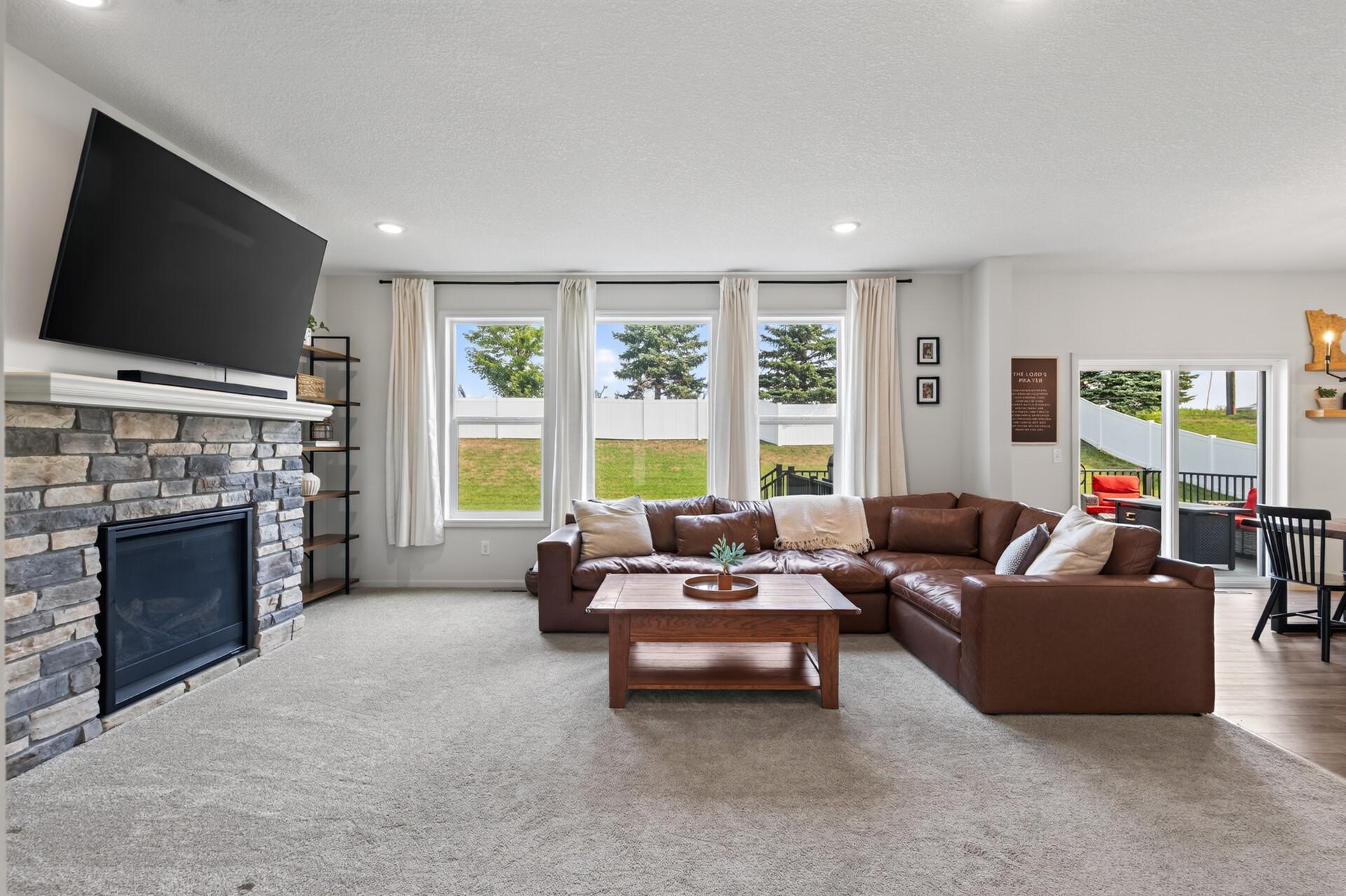 Living room with natural light
