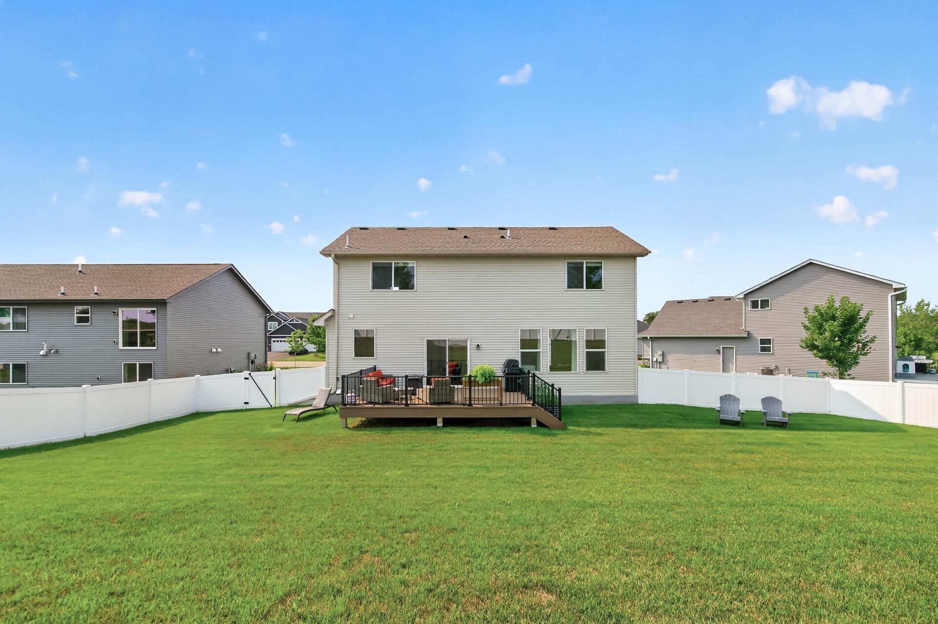 Backyard with Maintenance-Free fence